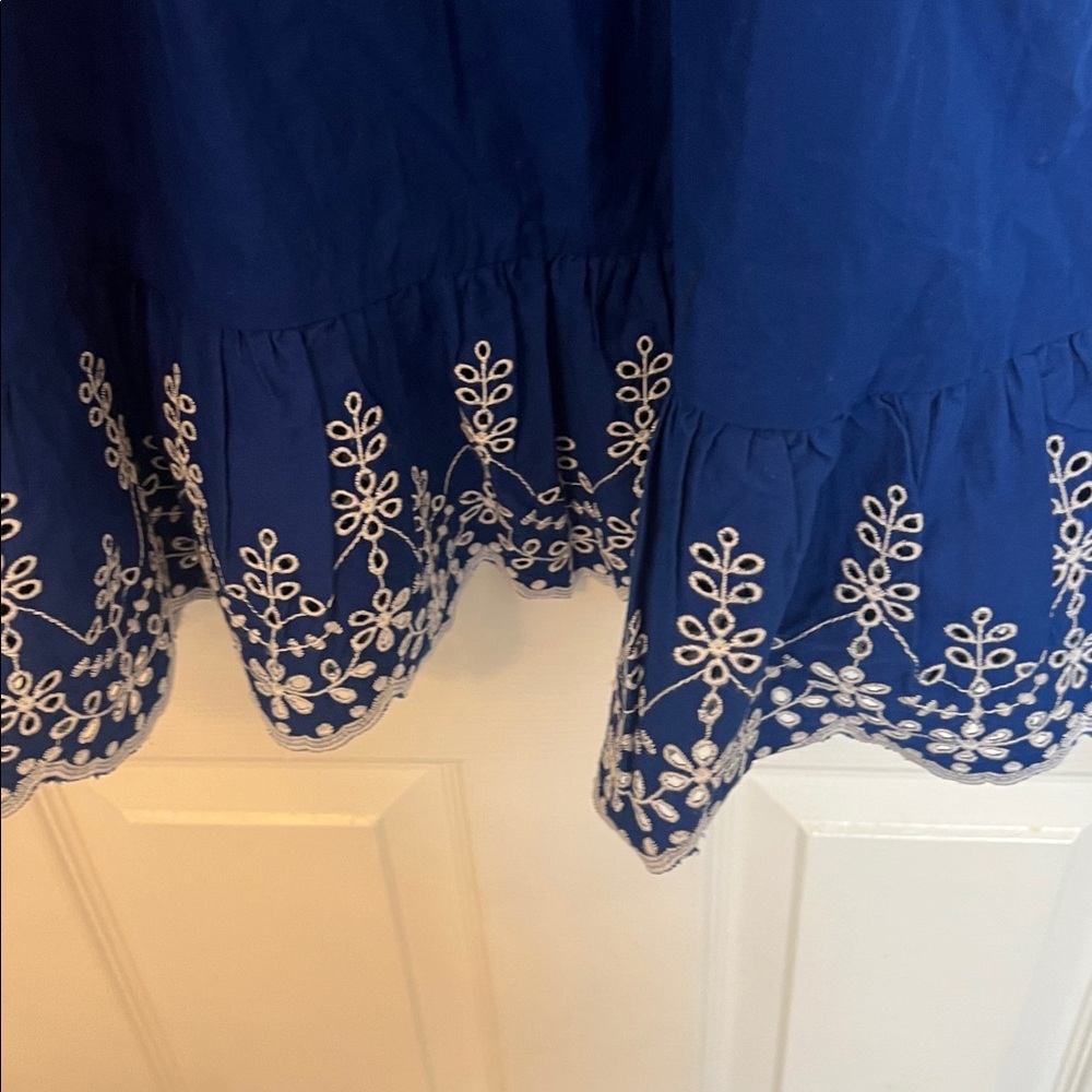 NEW Gymboree Blue Belle Royal Blue Dress with White Detailing - Picture 7 of 11